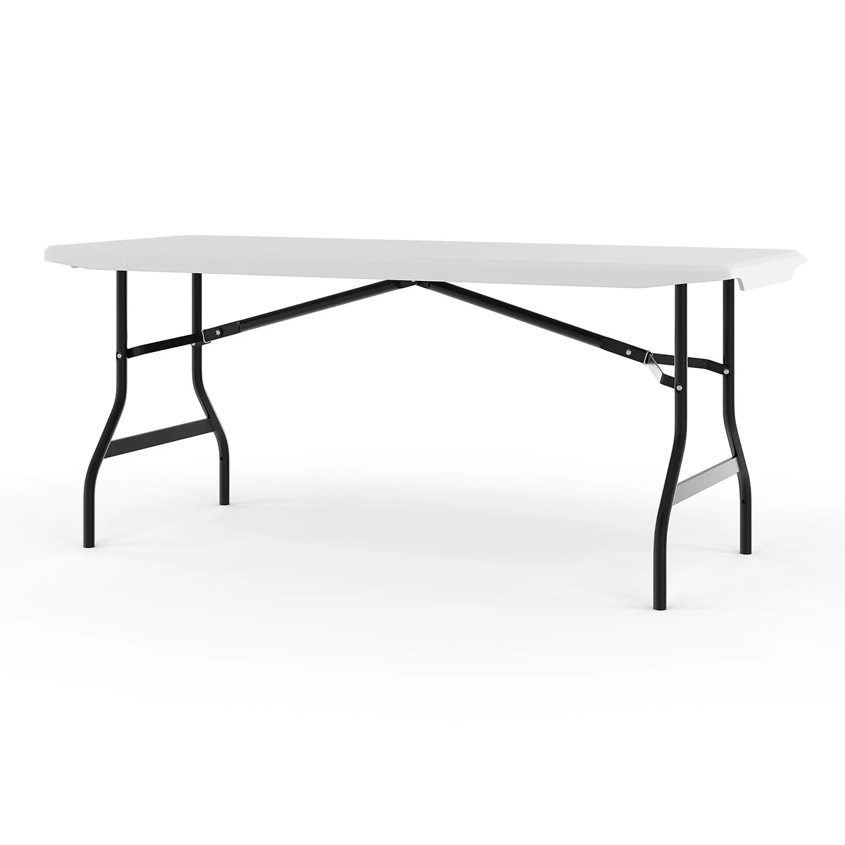 Staples 6' x 29.5" Heavy Duty Plastic Folding Table White Granite (62109)