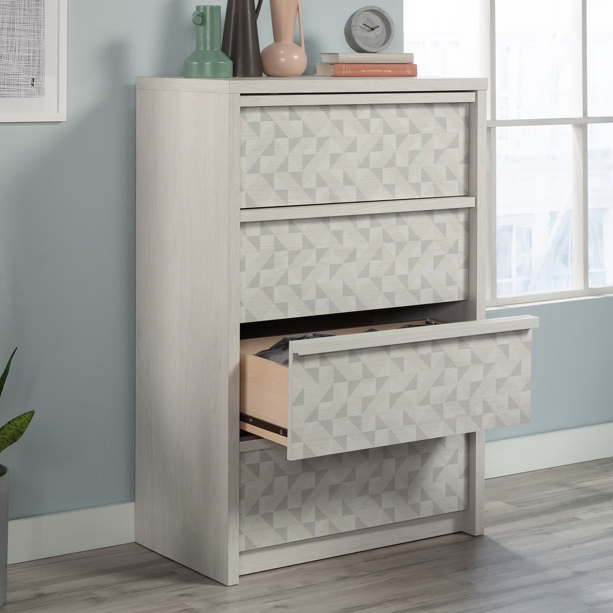 Sauder Harvey Park 4-Drawer Bedroom Chest, Pacific Maple Finish