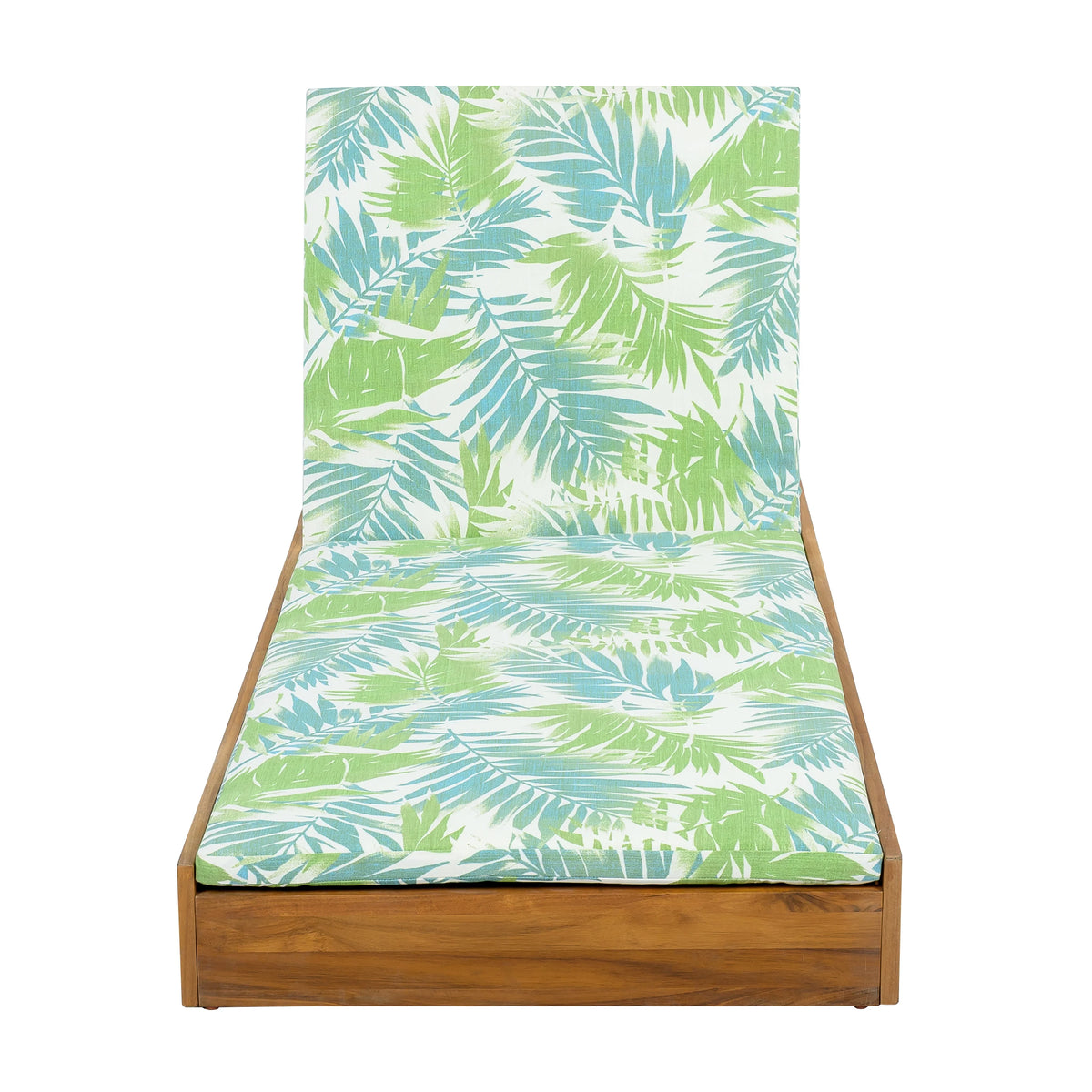 Patio Seating LOUNGE CHAISE SET, ACACIA WOOD WITH WATER-RESISTANT LOUNGE CUSHIONS (CREAM & 4 INCH THICK) - MATCHING DARK GREY VERSION AVAILABLE,Outdoor Seating