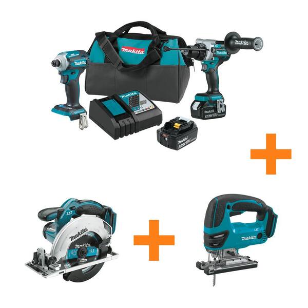 18V LXT Lithium-ion Brushless 2-pc Combo Kit 5.0Ah with bonus 18V LXT 6-1/2 in. Circular Saw and 18V LXT Jig Saw
