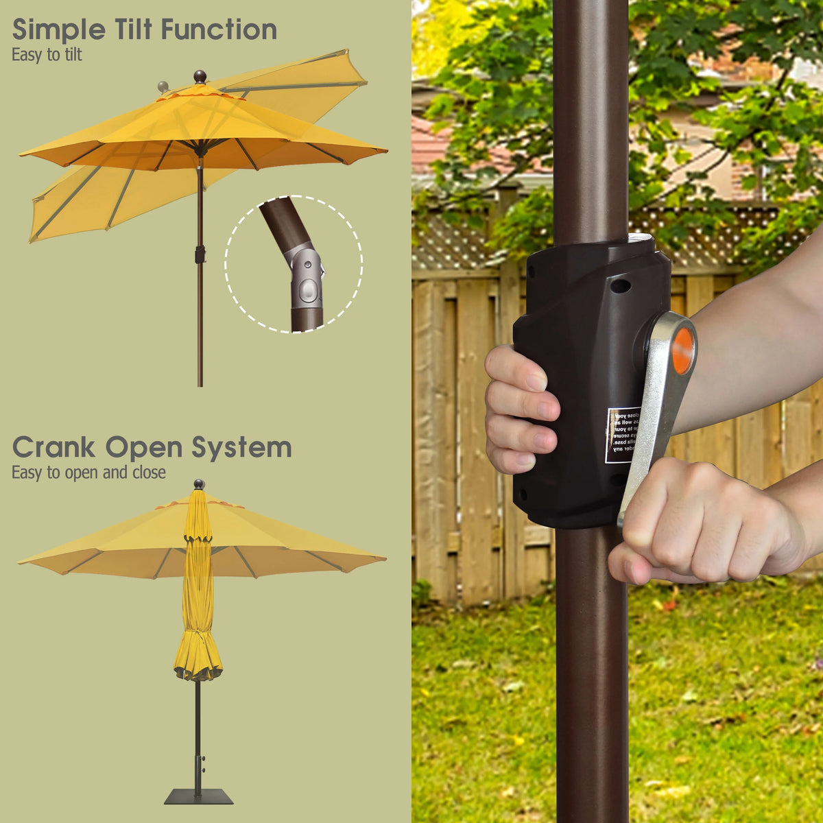 EliteShade 9Ft Market Umbrella Patio Outdoor Table Umbrella��Teal��
