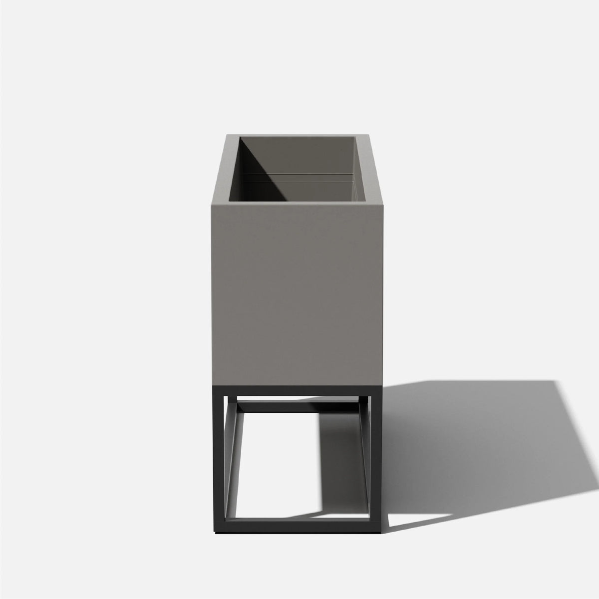 Veradek Block Series Raised Long Box Plastic Planter - (32 in., Black)