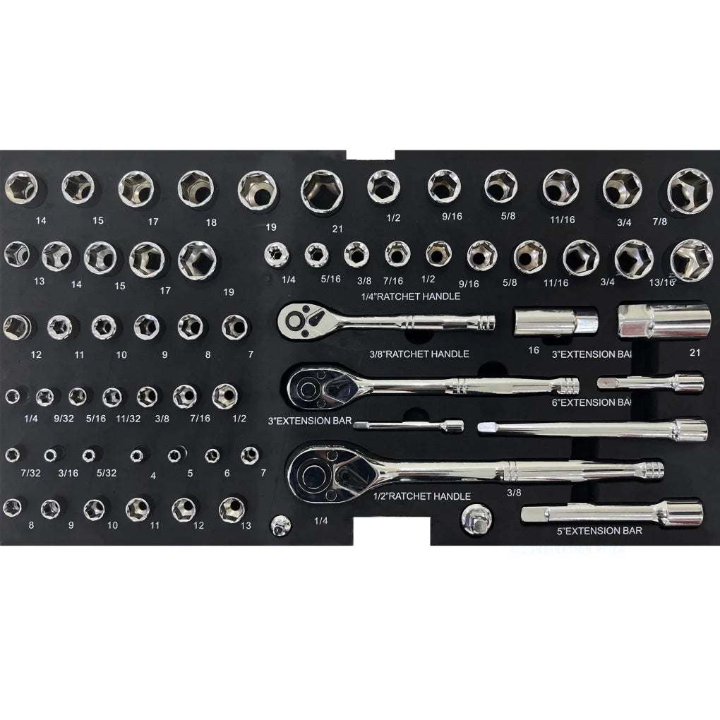 799PCS Aluminum Trolley Case Tool Set, Complete Tool Box Set with Rolling Wheels, Household Hand Tools Kit for Men, Silver
