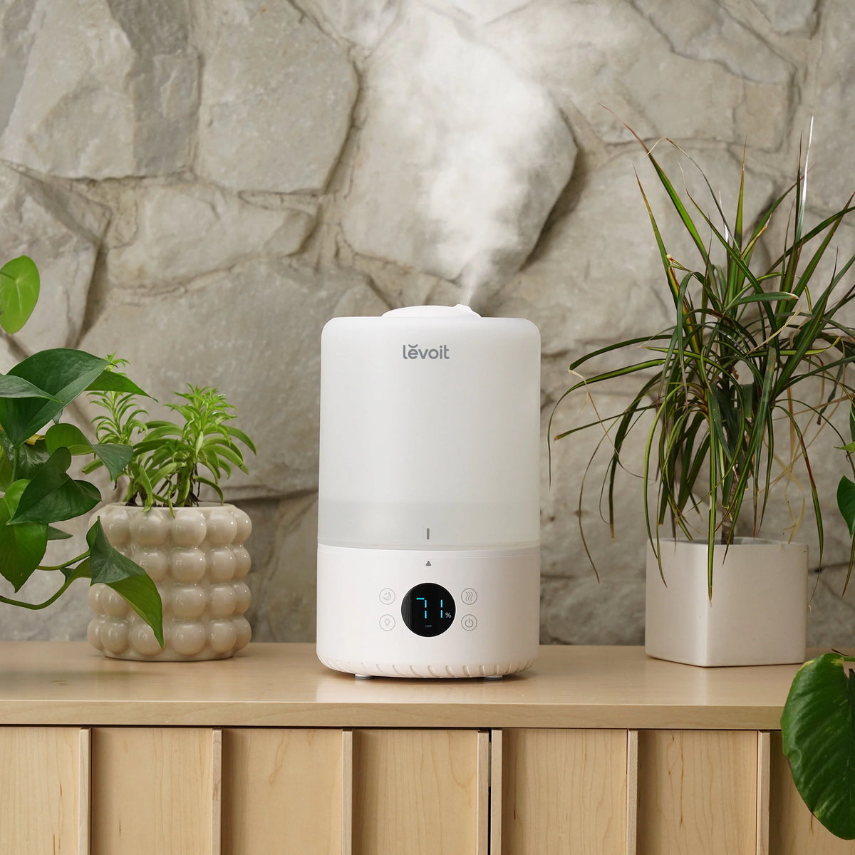 Levoit Smart Cool Mist Humidifier for Rooms, Top-Fill Humidifier for Baby with Sensor, Night Light, 3 Liter, Dual 200S, White