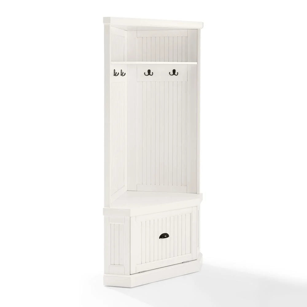 Crosley Seaside Hall Tree-Finish:Distressed White,Style:Corner