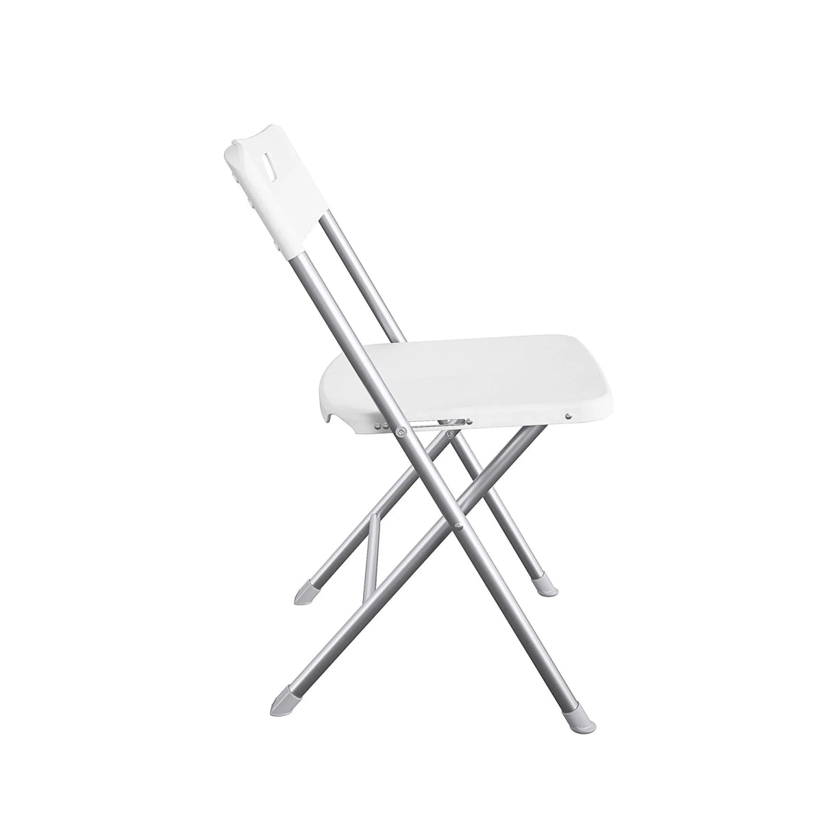 Mainstays Resin Seat & Back Folding Chair, White, 4-Pack