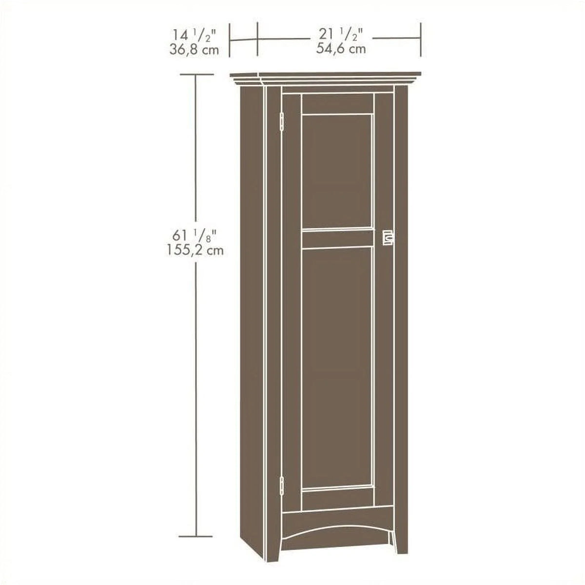 Pemberly Row Summer Home Pantry in Carolina Oak Finish