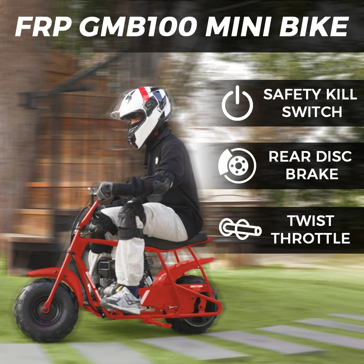 FRP GMB100 99cc 4-Stroke Gas Powered Mini Bike