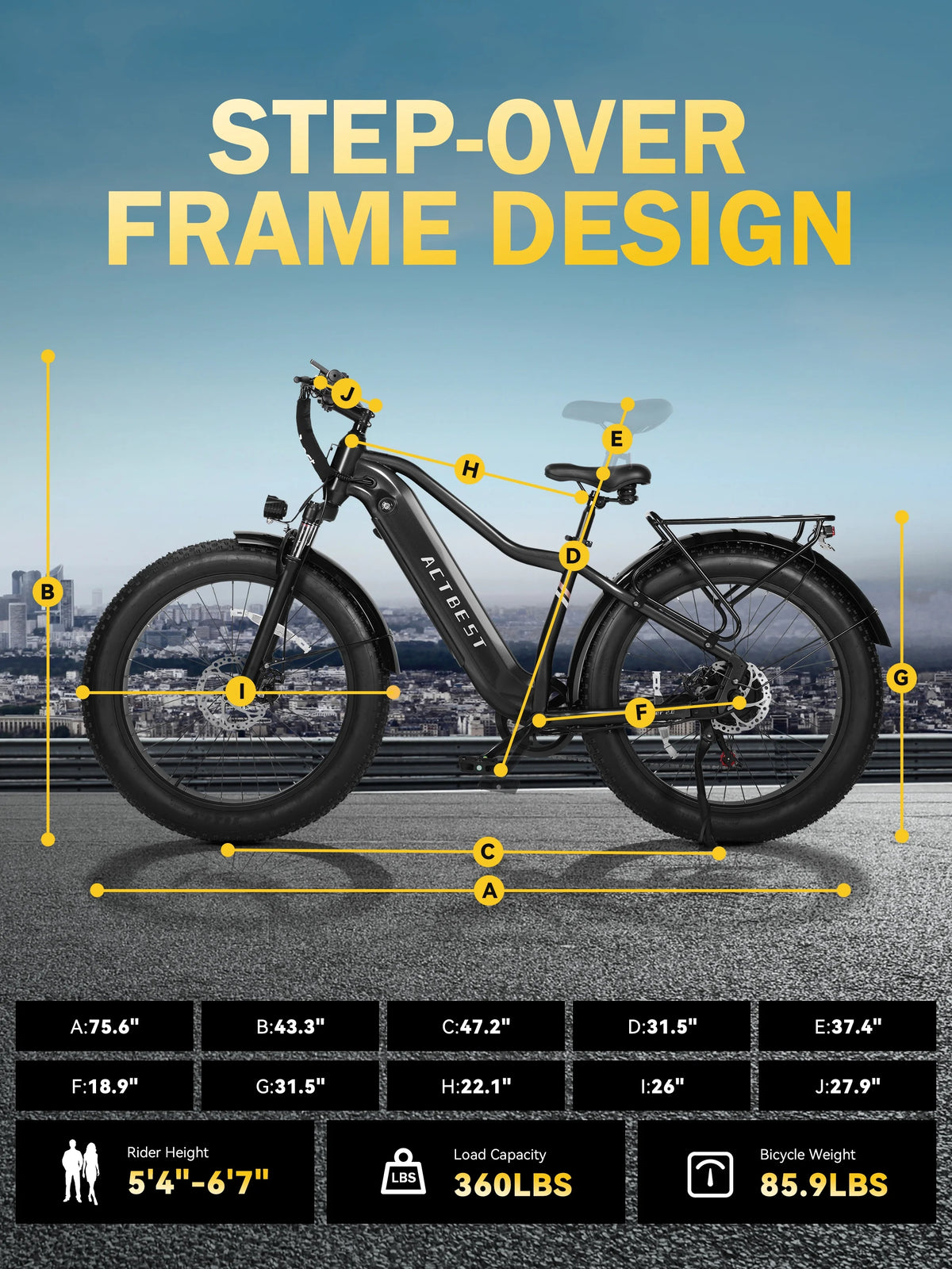 Actbest Electric Bike for Adults with Peak over 750W Brushless Motor, Over 20MPH Electric Mountain Bike, Removable Built-in Battery,26"×4 Fat Tires Ebikes for Adults,UL2849 (Gray)