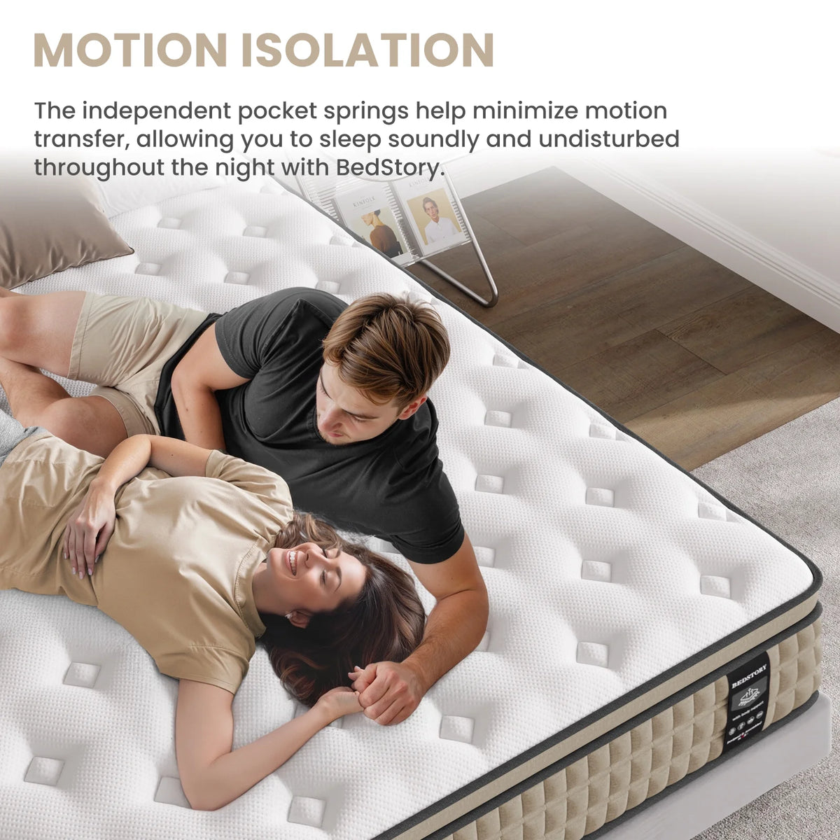Sleepmax 12 inch Queen Size Firm Hybrid Mattress, 365 Night Trial, Motion Isolation & Pressure Relief, CertiPUR-US Certified, Adult
