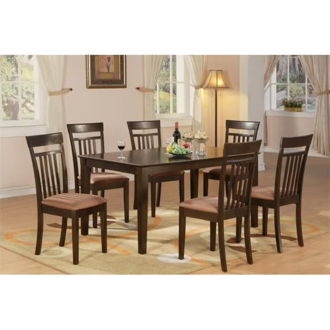 East West Furniture CAP5S-CAP-C 5 Piece Formal Dining Room Set- Dining Table Top and 4 Dining Room Chairs