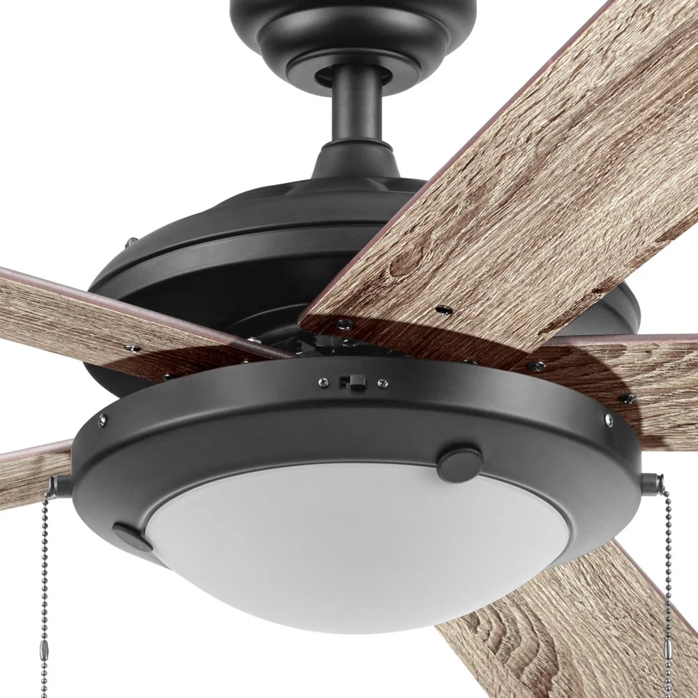 Mainstays 52" Transitional Satin Nickel Indoor Ceiling Fan with Light, Pull Chain Control & Reverse Airflow