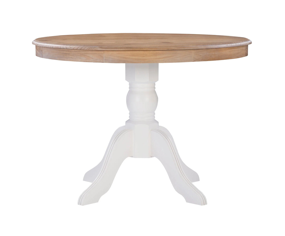 Linon Tobin  Pedestal Dining Table - Natural/White