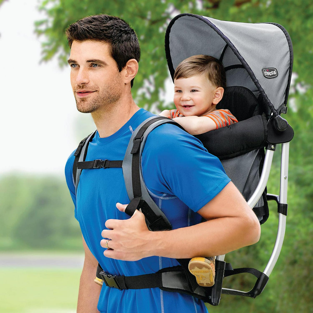 Chicco SmartSupport Backpack Baby Carrier - Grey (Grey/Black)