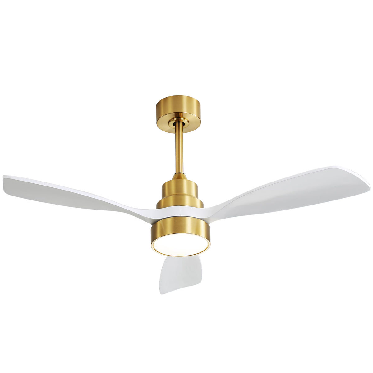 Sofucor 48" White Modern LED Ceiling Fan with Remote Control