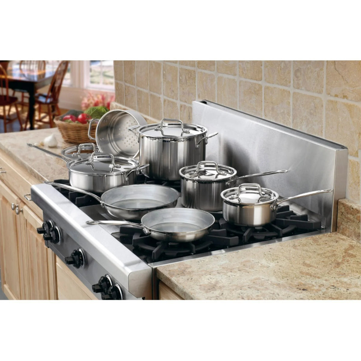Cuisinart MultiClad Pro Triple Ply 12-Piece Stainless Steel Cookware Set