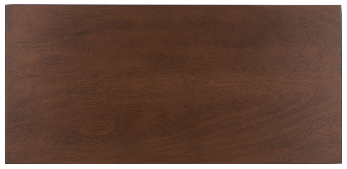 SAFAVIEH Layce Solid Retro 2 Drawer Writing Desk, Brown
