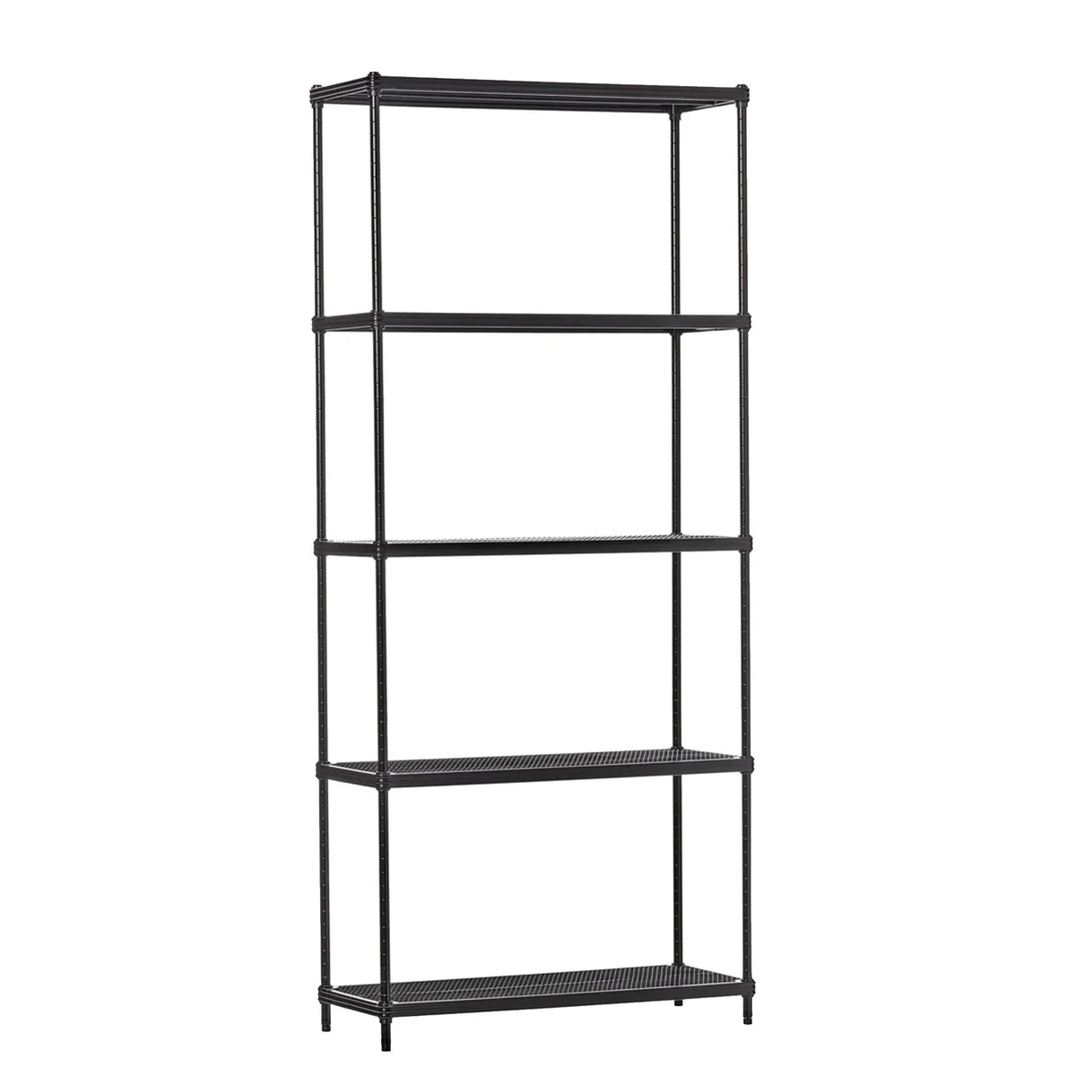 Design Ideas MeshWorks 5 Tier Steel Storage Shelving Unit Bookshelf, Green