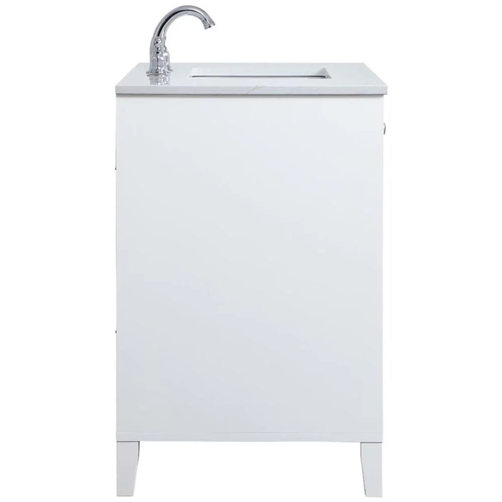 Elegant Decor Sommerville 36" Single Quartz Top Bathroom Vanity in Gray