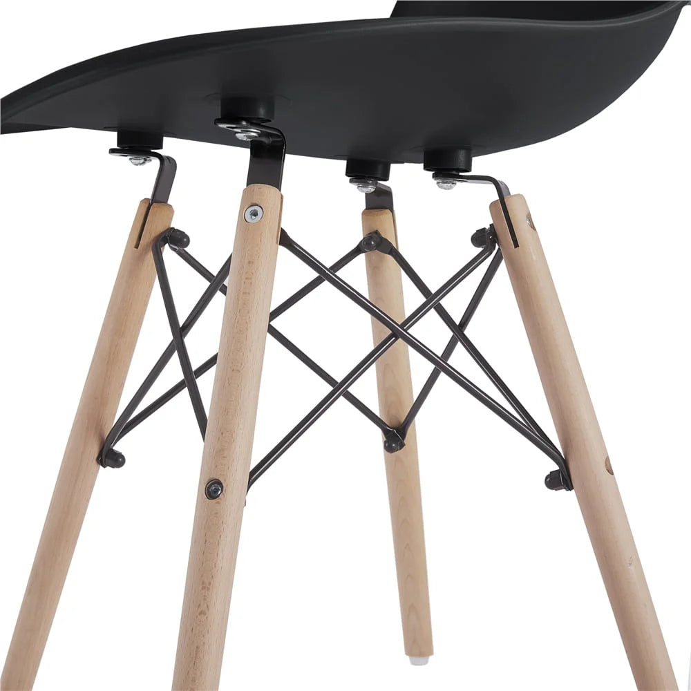 Topeakmart Set of 4 Modern Style Dining Chairs for Kitchen Dining Room, Black