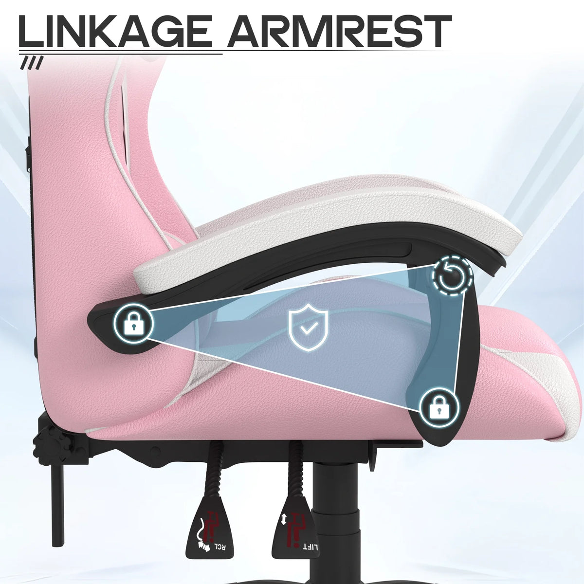 Bigzzia Gaming Chair with Footrest, Gaming Chair for Adult with Headrest and Lumbar Support,Red