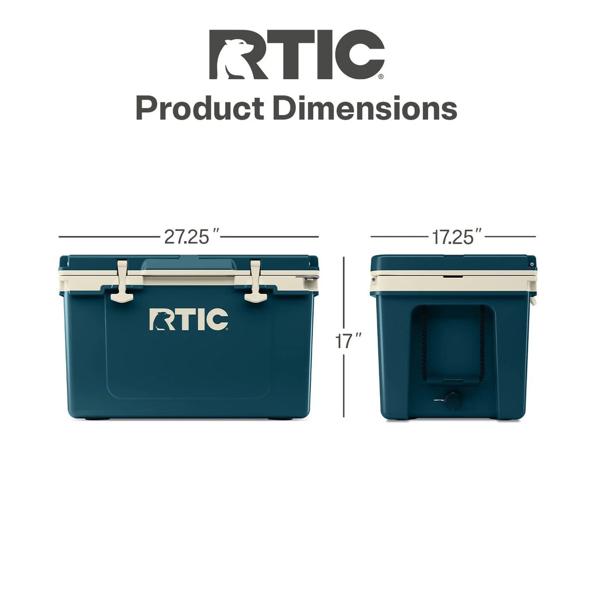 RTIC 52 QT Ultra-Light Hard-Sided Ice Chest Cooler, Fits 76 Cans, Trailblazer