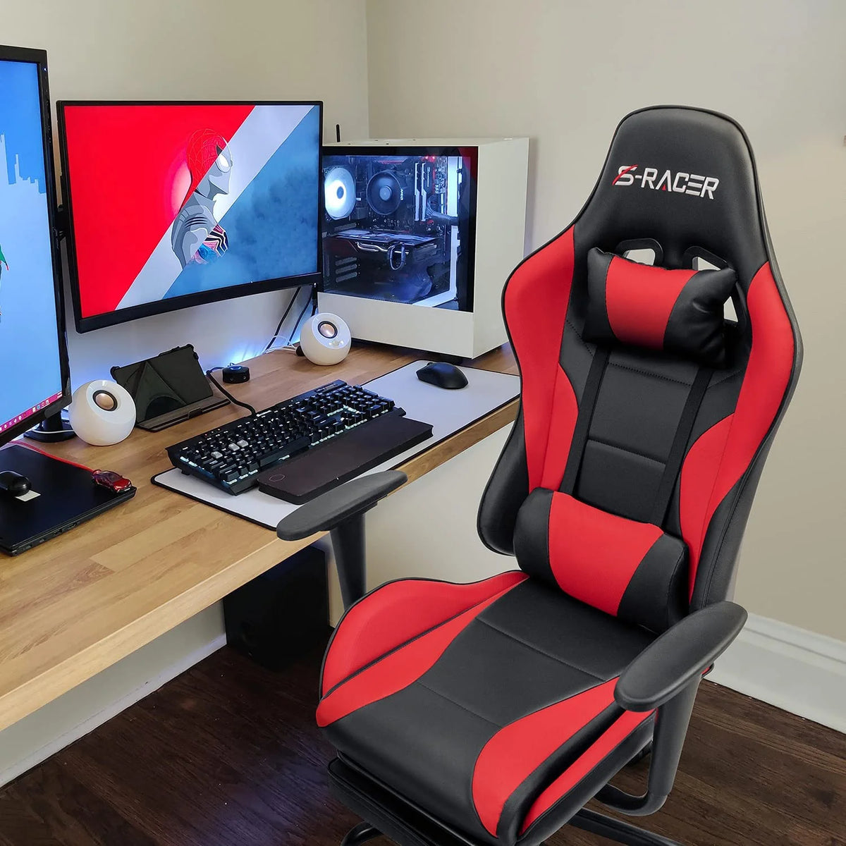 Lacoo High Back Gaming Chair Ergonomic Gaming Computer Chair,Black