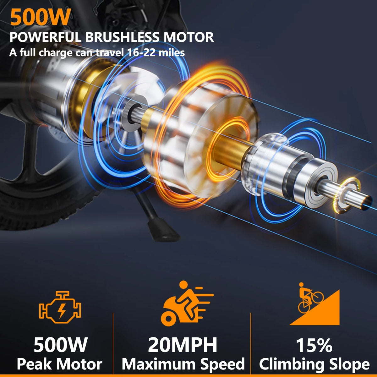 Bycyla Electric Bike for Adults,500W Brushless Motor Ebike with 12Ah Removable Battery,Multi-Shock Absorption,Commuter Electric Bicycle