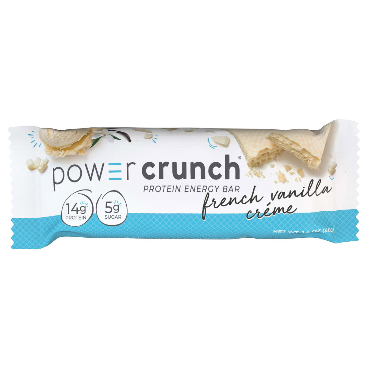 Power Crunch Protein Energy Bar, French Vanilla, 1.4 oz, 12-count