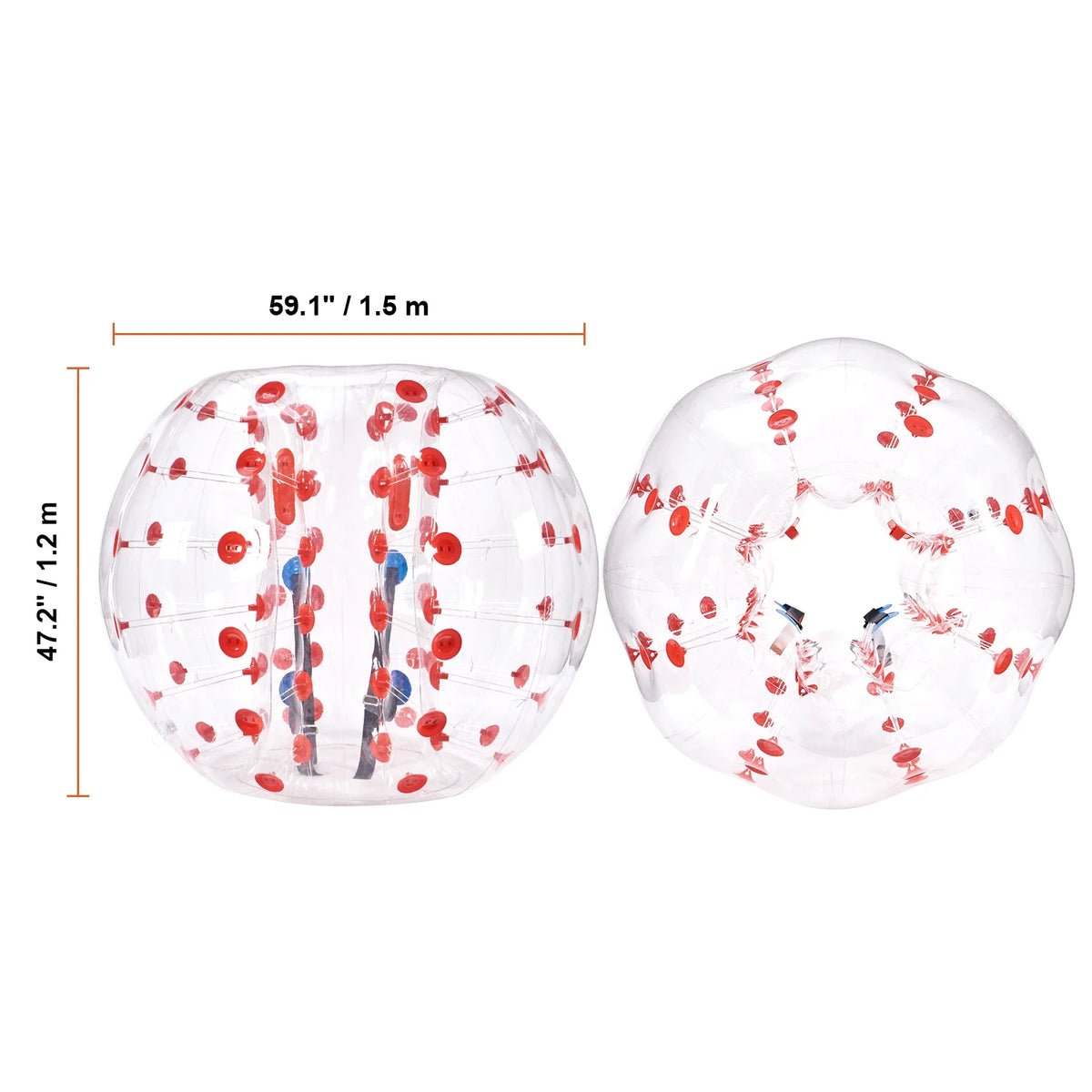 KFFKFF Inflatable Defense Ball 1-Pack 5FT/1.5M PVC Sumo Ball Suitable for Teenagers and Adults
