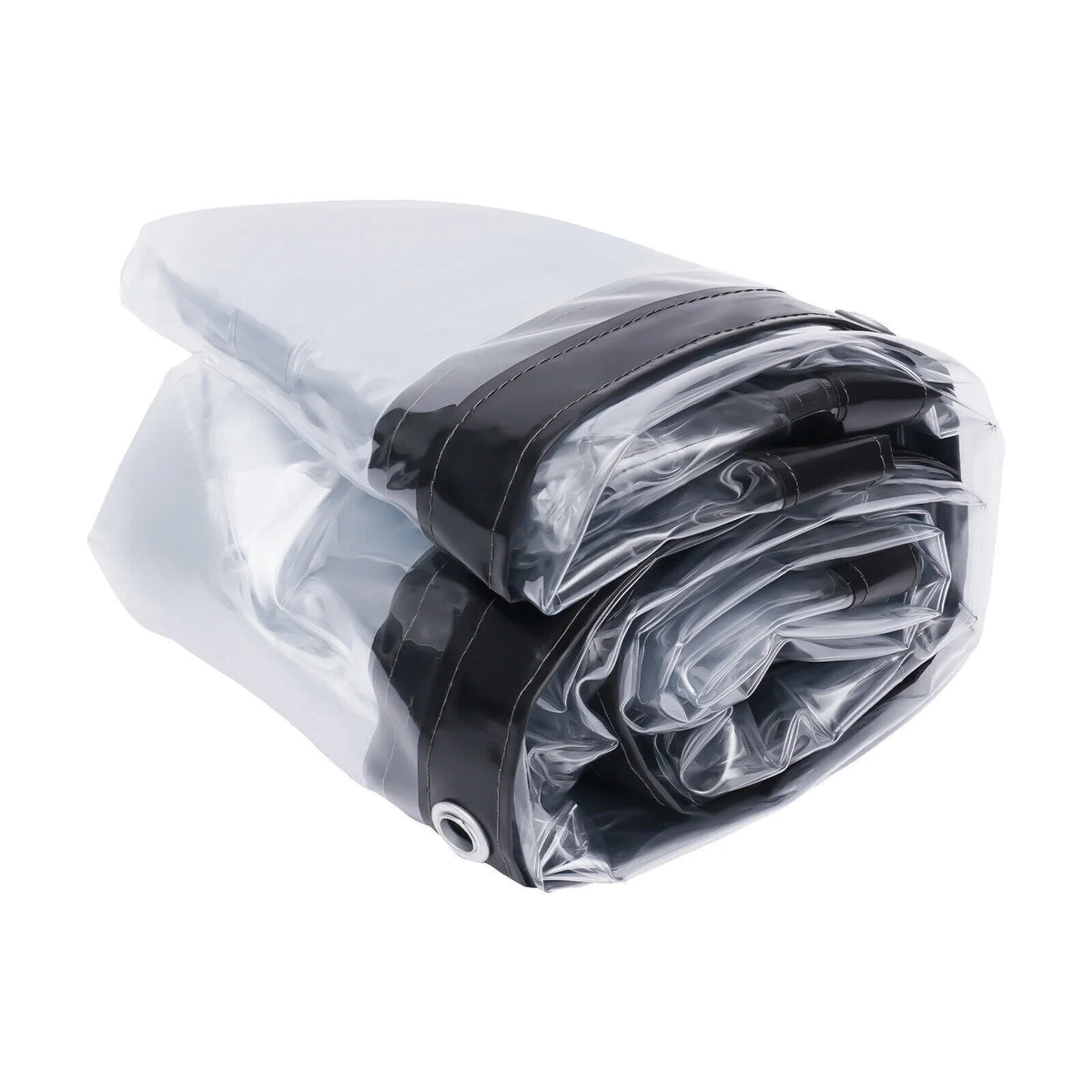 Clear Outdoor Clear PVC Tarp Curtain, Waterproof, Tear-Resistant, 8x16ft for Patios, Decks, Balconies, and Commercial Use
