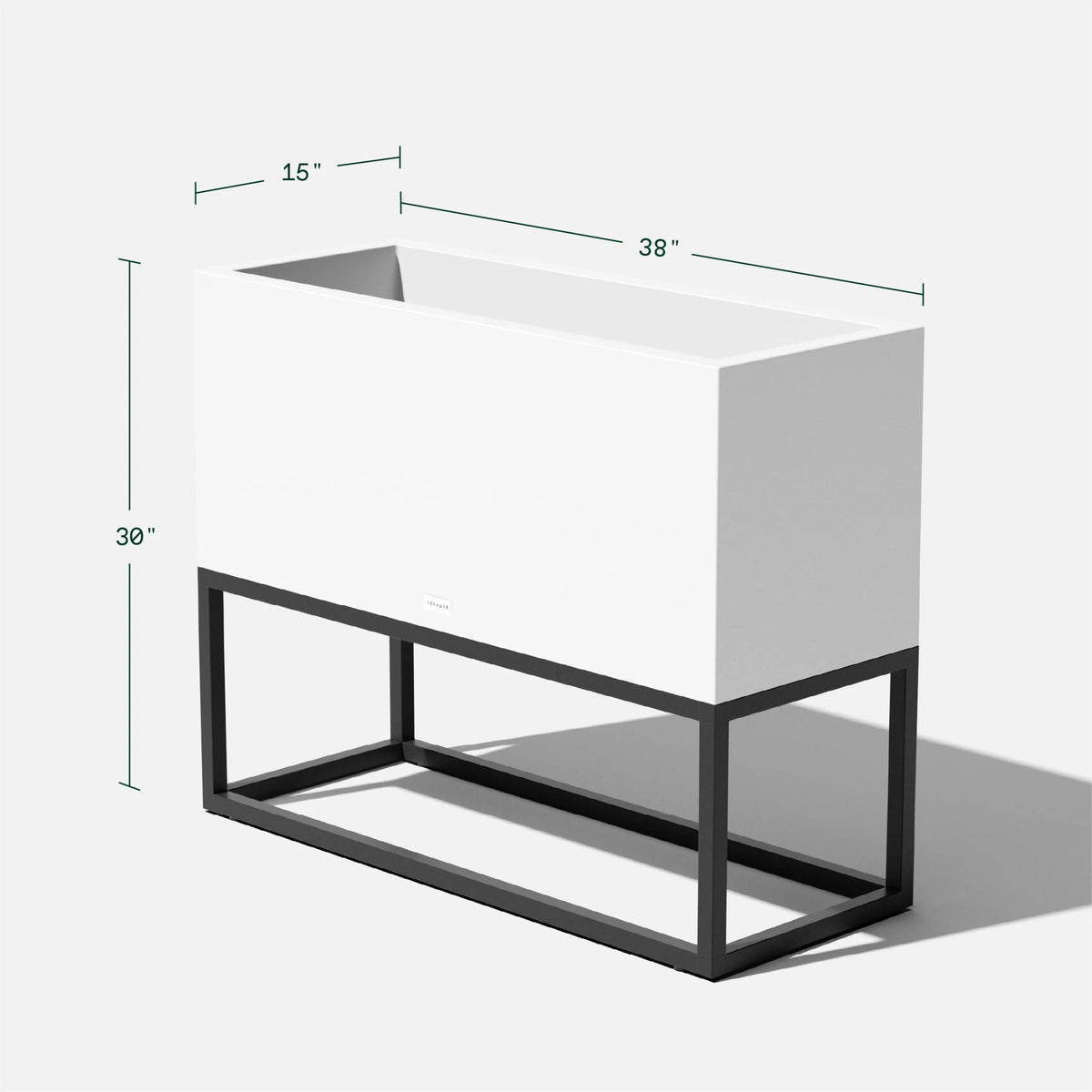 Veradek Block Series Raised Long Box Plastic Planter - (32 in., Black)