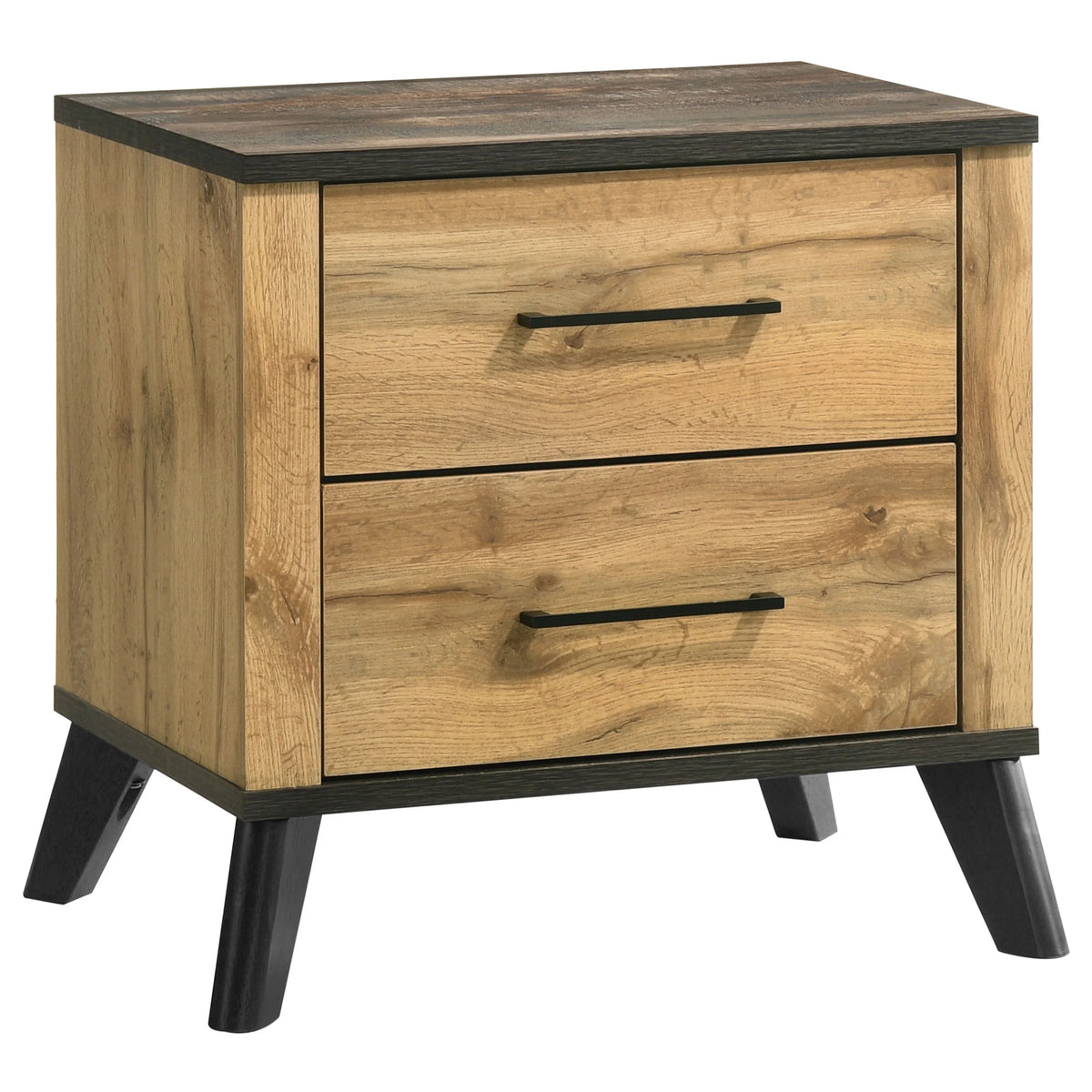 Coaster Kaywood 4-Piece Wood Eastern King Bedroom Set in Natural Pine and Brown