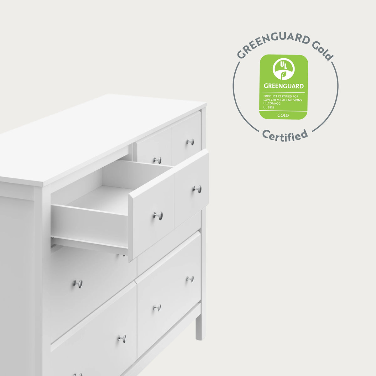 Storkcraft Horizon 6 Drawer Nursery Double Dresser, Driftwood