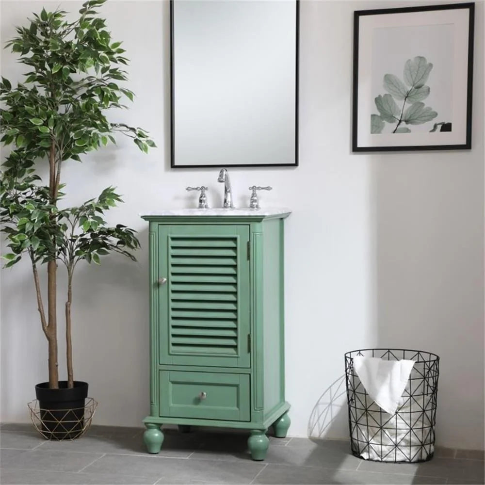 19 inch single bathroom vanity in grey