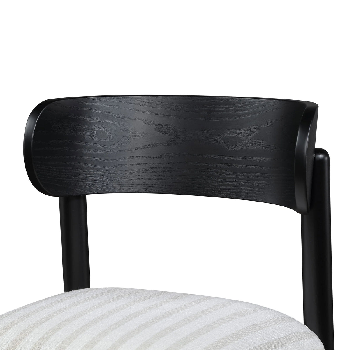 Beautiful Drew Dining Room Chair by Drew Barrymore, Rich Black Finish, 2 Pack