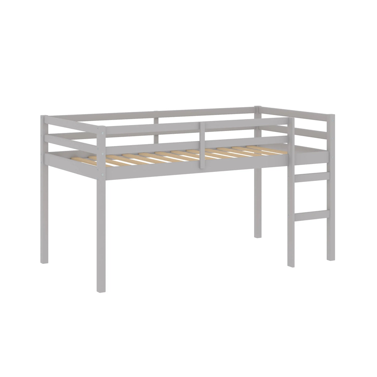 HH2Home Campbell Wood Twin Junior Loft Bunk Bed, White