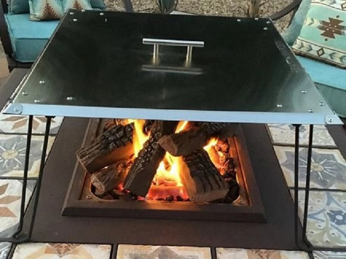Heat Warden Fire Pit Heat Deflector in Stainless Steel