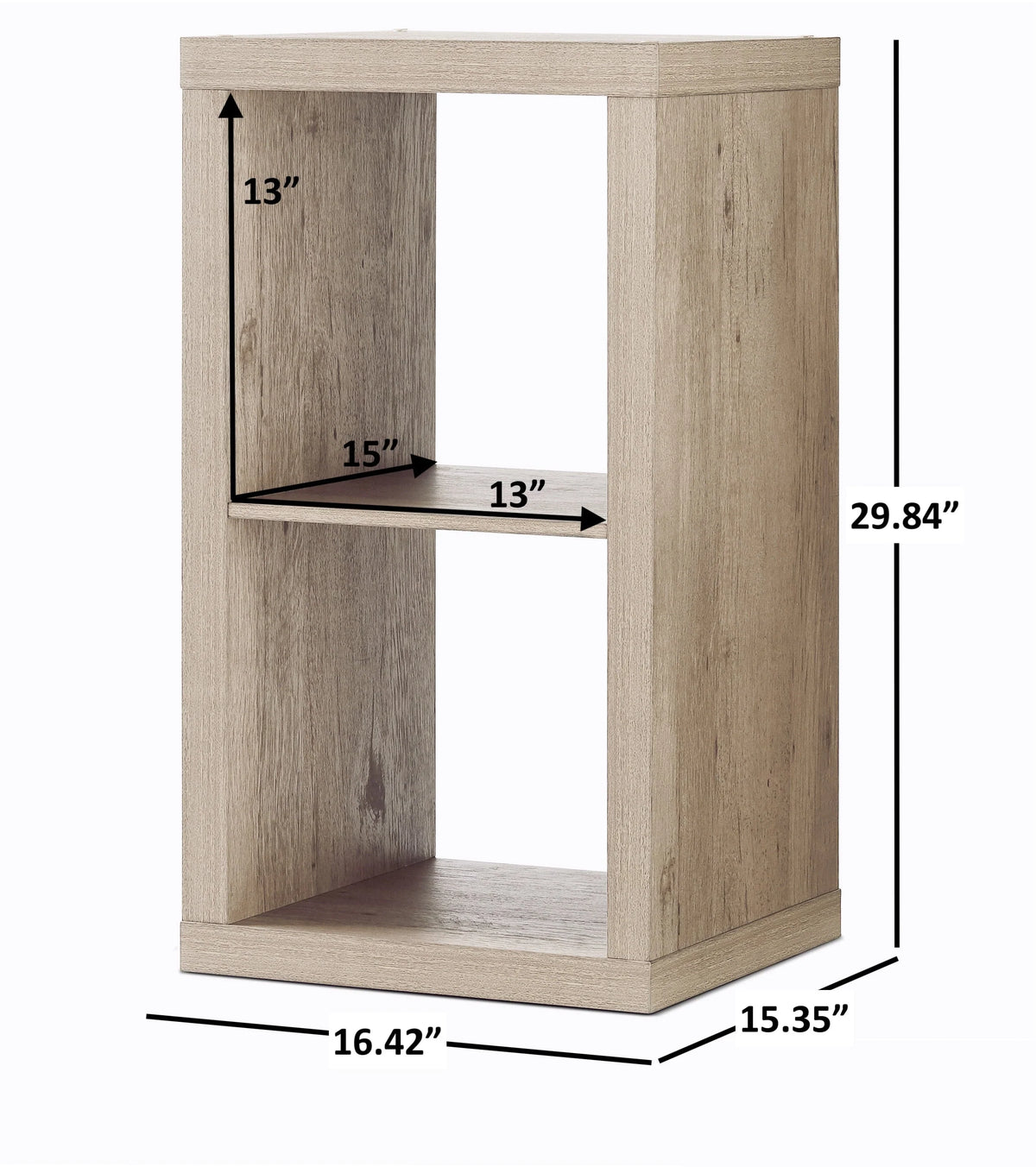 Better Homes & Gardens 2-Cube Storage Organizer, Natural