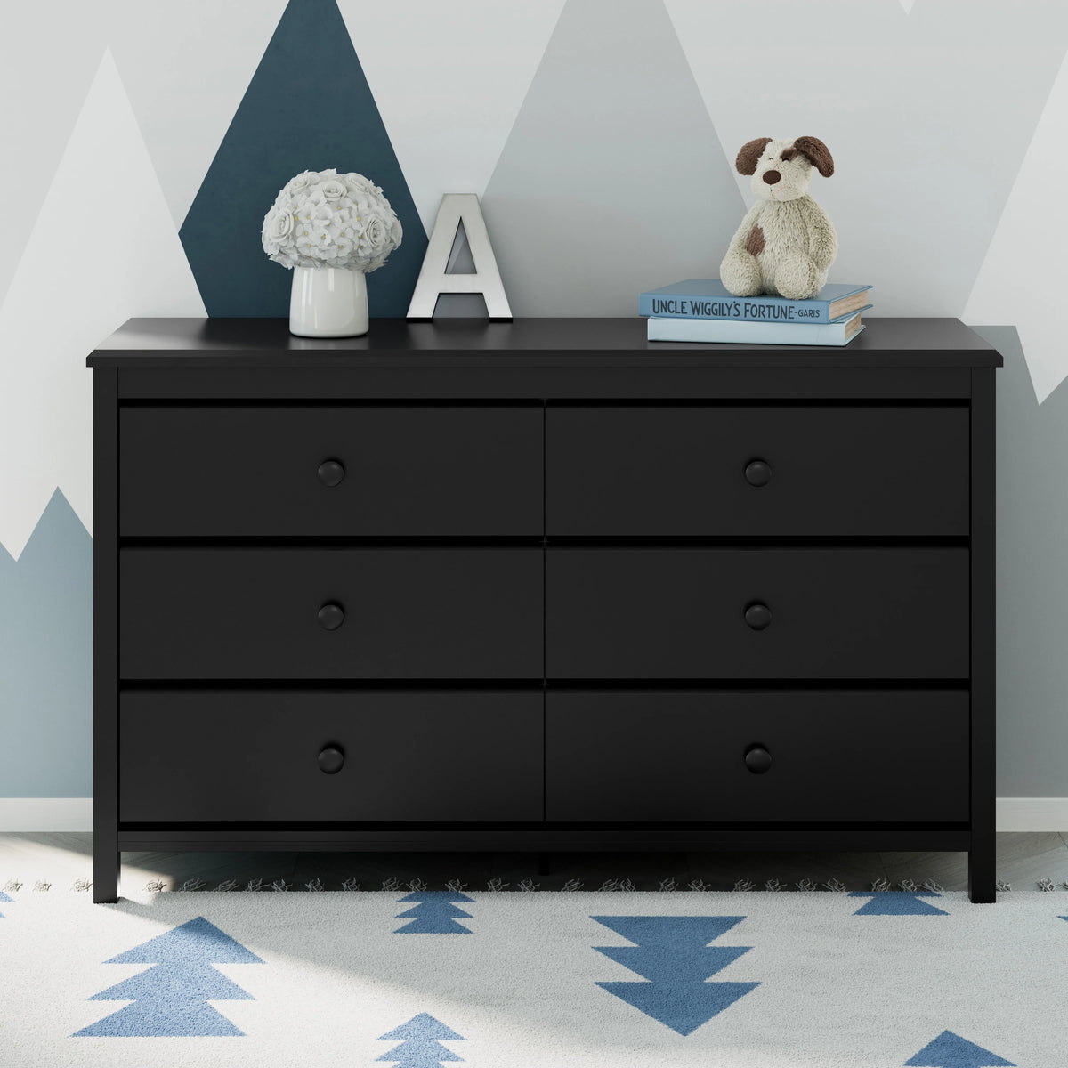 Storkcraft Alpine 6 Drawer Nursery Double Dresser, White