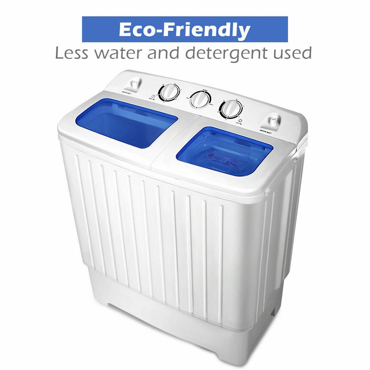 Gymax Compact Portable Washing Machine Twin Tub 20 lbs Washer Spinner Home Dorm