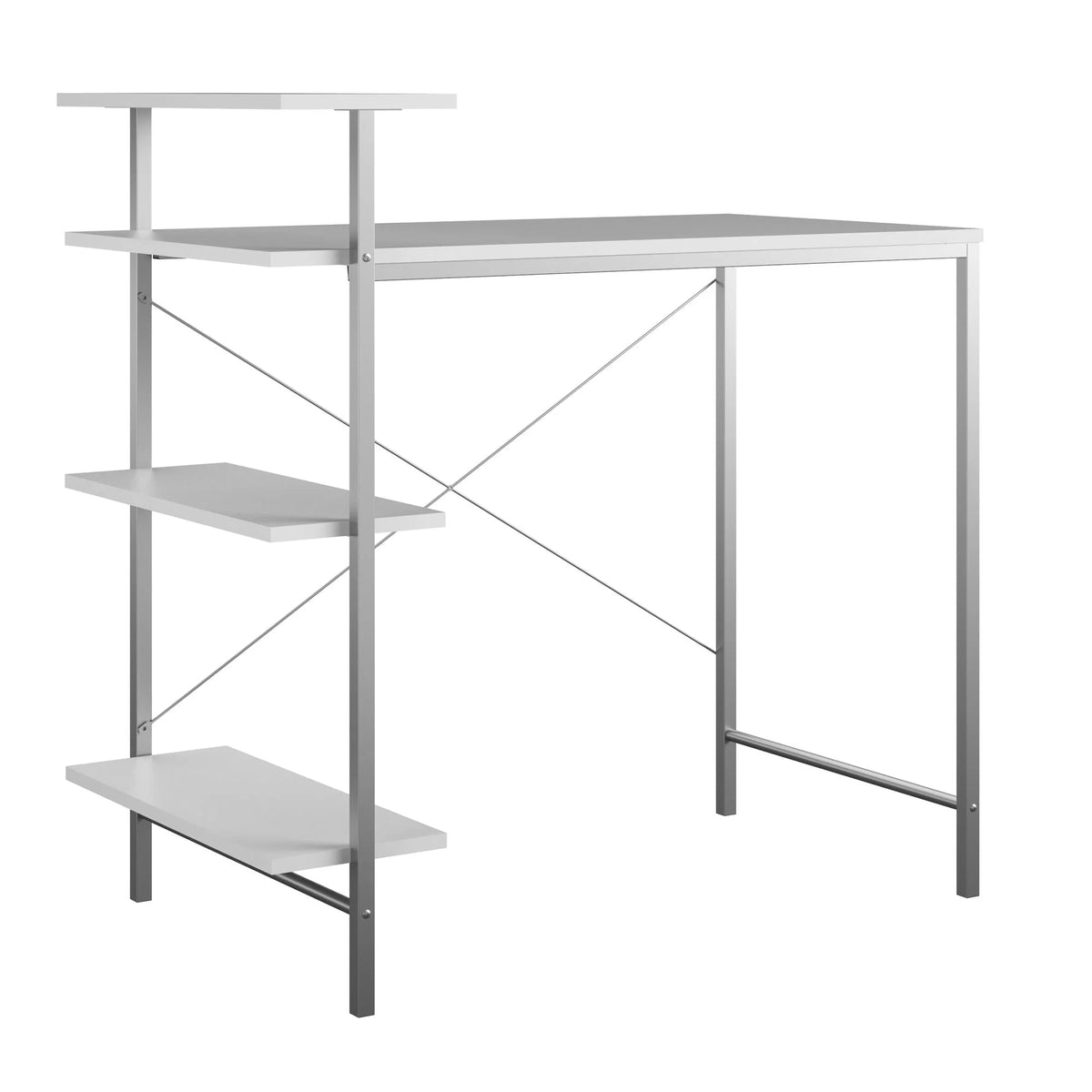 Mainstays Side Storage Desk - White