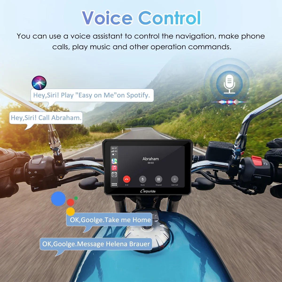Carpuride Carplay & Android Auto��IP67 Smart Screen for  Motorcycle Stereo, Light Sensor��702�� ?