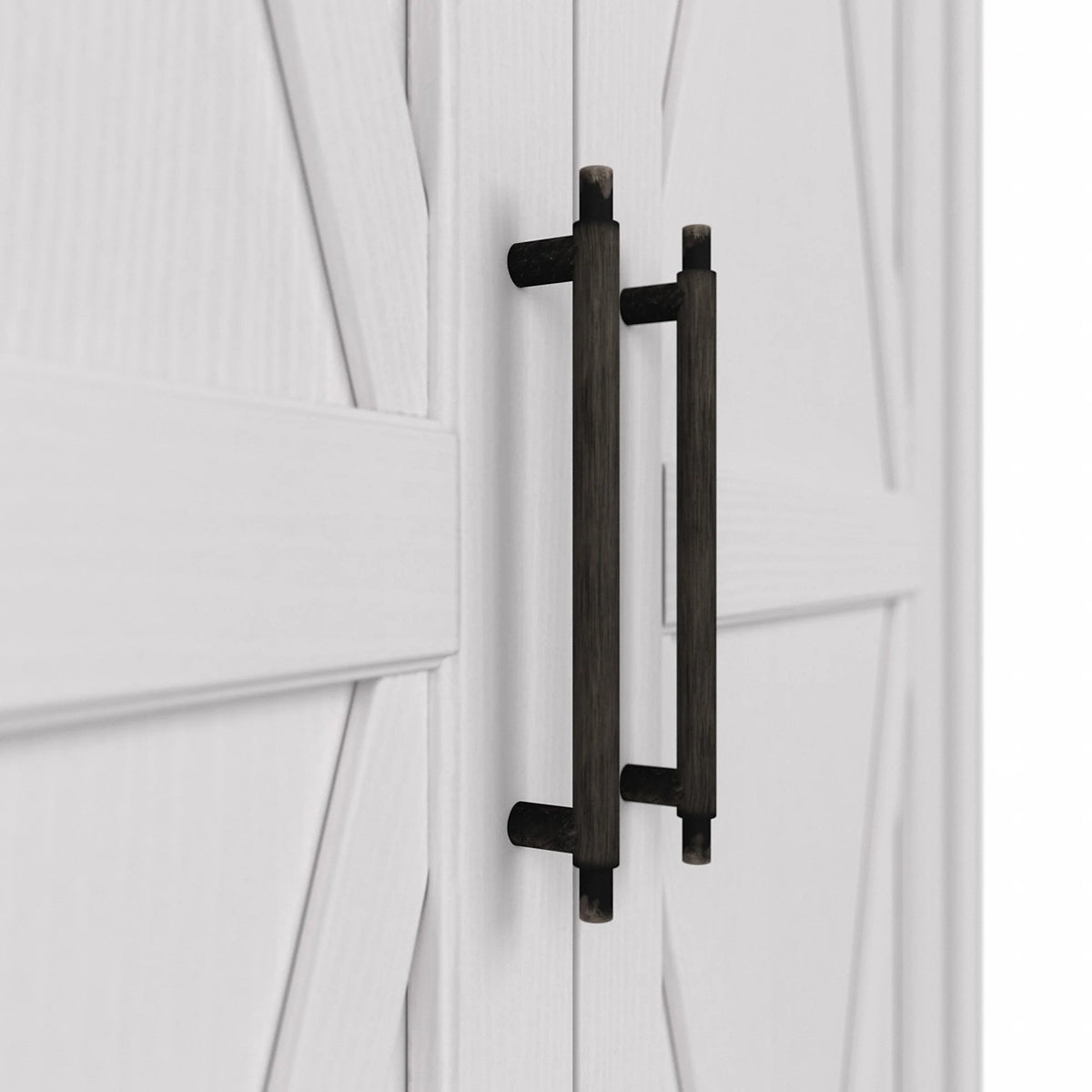 Bush Furniture Key West Tall Bathroom Storage Cabinet with Doors, Bing Cherry