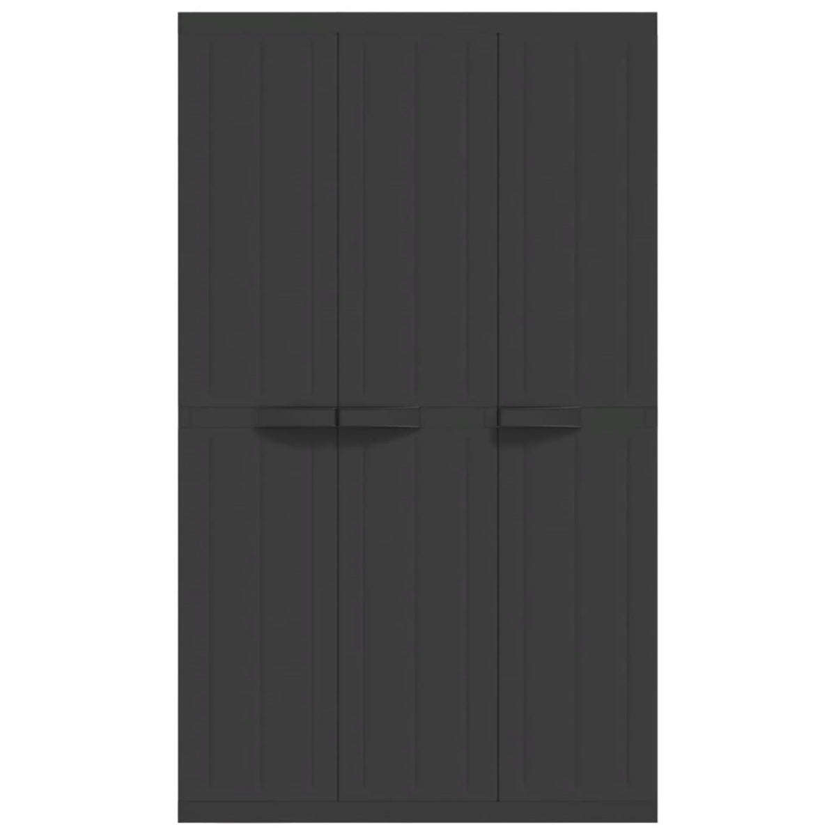vidaXL Outdoor Storage Cabinet Black 25.6"x14.6"x33.5" PP
