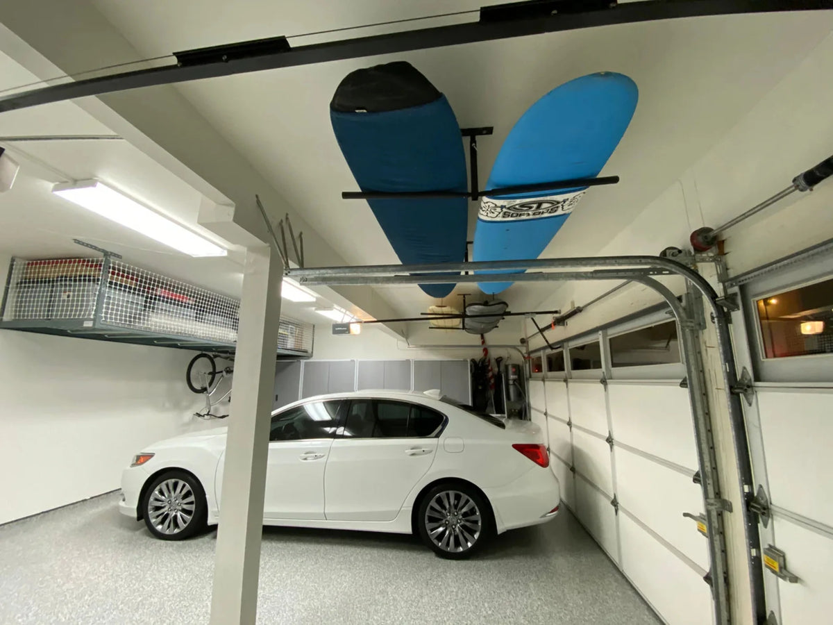 Double Sup and Surf Adjustable Steel Ceiling Rack, Hi-port 2, Max 150 lbs