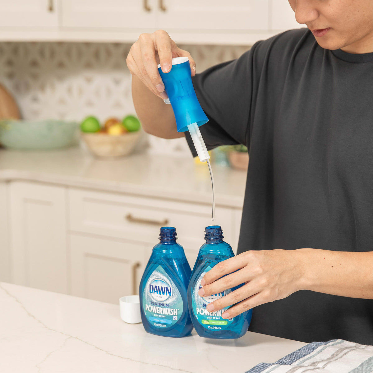 Dawn Platinum Plus Powerwash Dish Soap Spray, Fresh Clean, 1 Starter Kit + 2 Refills