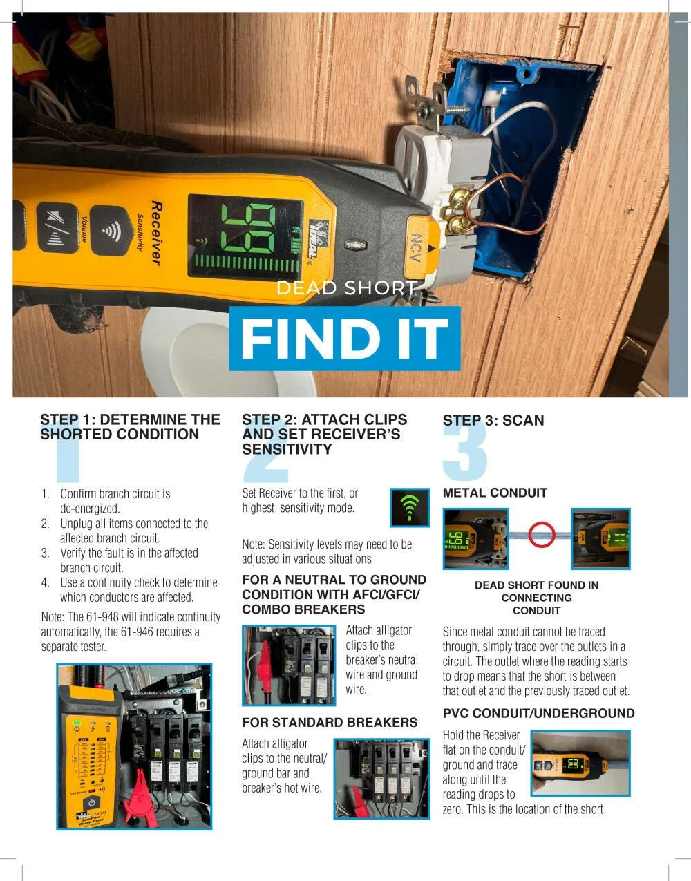 Ideal Industries Suretrace Plus Circuit Tracer 0-600V Ac/dc With Continuity Test