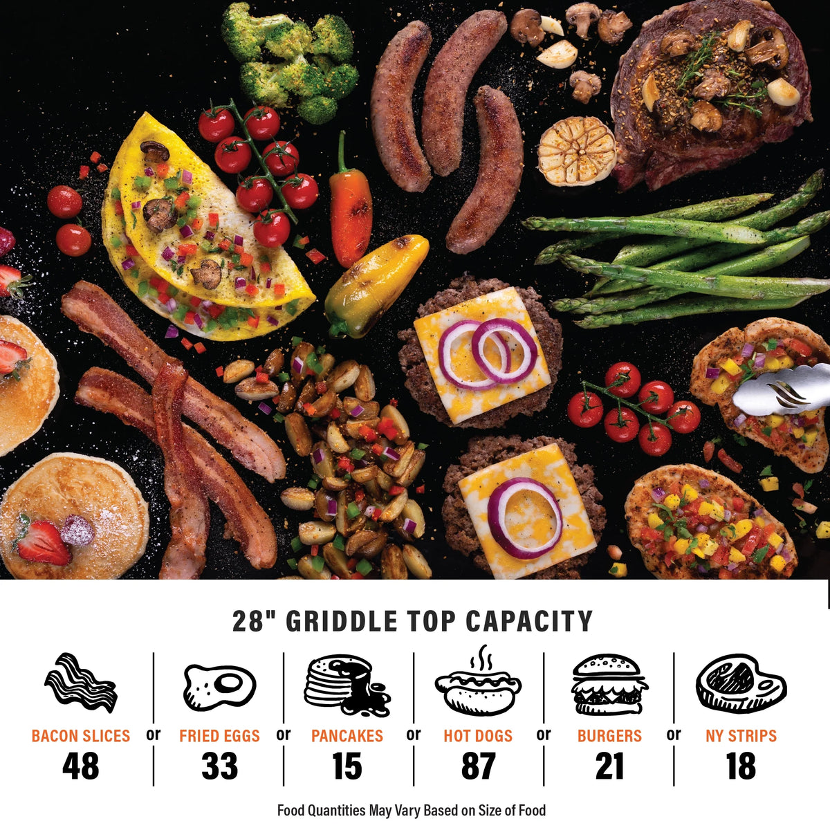 Blackstone 2-Burner 28�� Propane Griddle with Hood and Omnivore Griddle Plate