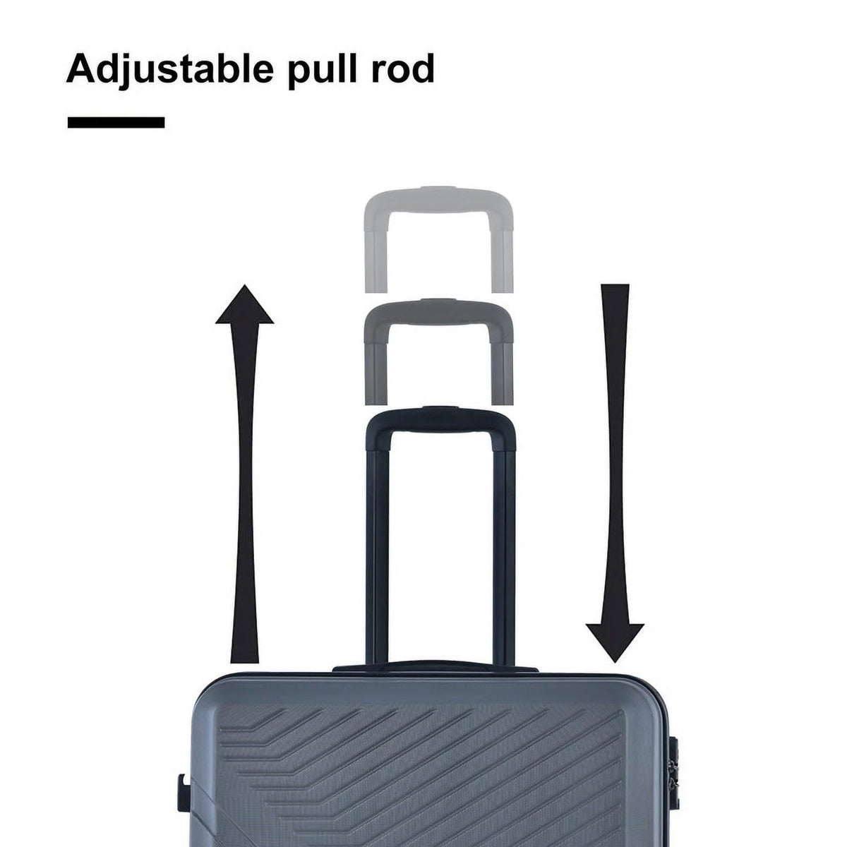3 Piece Luggage Sets, ABS Lightweight Suitcase(20/24/28), Carry on Hard-Shell Luggage with 2 Hooks, Telescopic Handle, Spinner Wheels and TSA Lock, Yellow